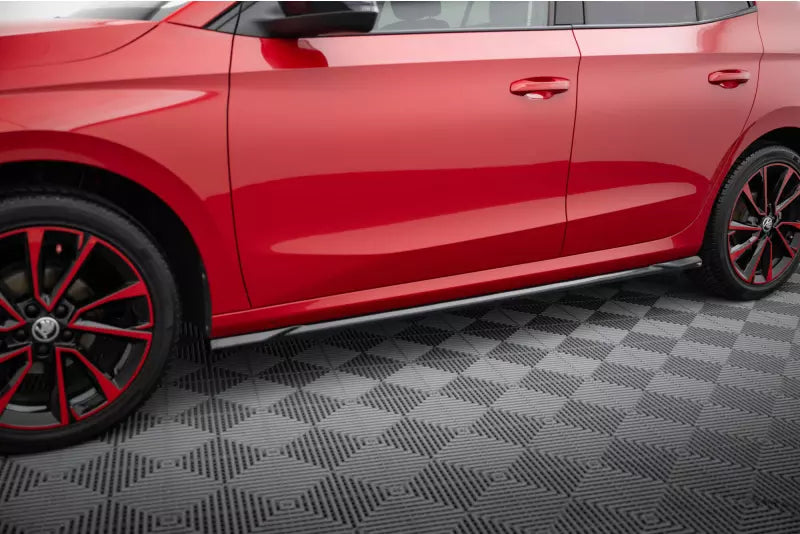 Maxton Design Seitenschweller (Paar) für Skoda Fabia Mk4 Hochglanz schwarz – Ansicht 1