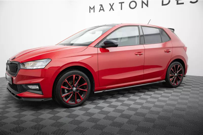 Maxton Design Seitenschweller (Paar) für Skoda Fabia Mk4 Hochglanz schwarz – Ansicht 2