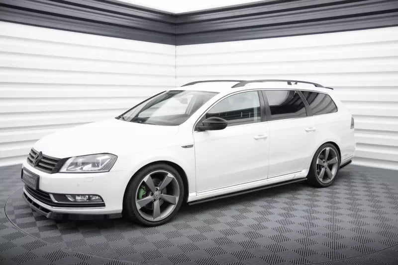 Maxton Design Seitenschweller (Paar) für VW Passat B7 Limousine / Variant Hochglanz schwarz – Ansicht 2
