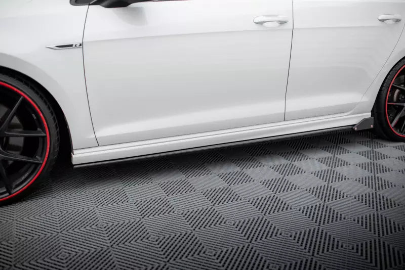 Maxton Design Seitenschweller (Paar) für VW Golf 7 R Hochglanz schwarz – Ansicht 1