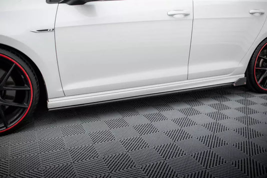 Maxton Design Seitenschweller (Paar) für VW Golf 7 R Hochglanz schwarz – Ansicht 1