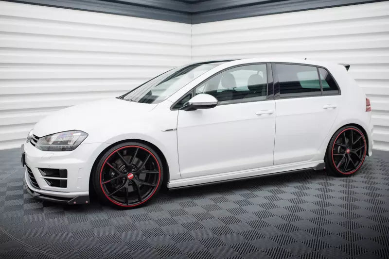 Maxton Design Seitenschweller (Paar) für VW Golf 7 R Hochglanz schwarz – Ansicht 2