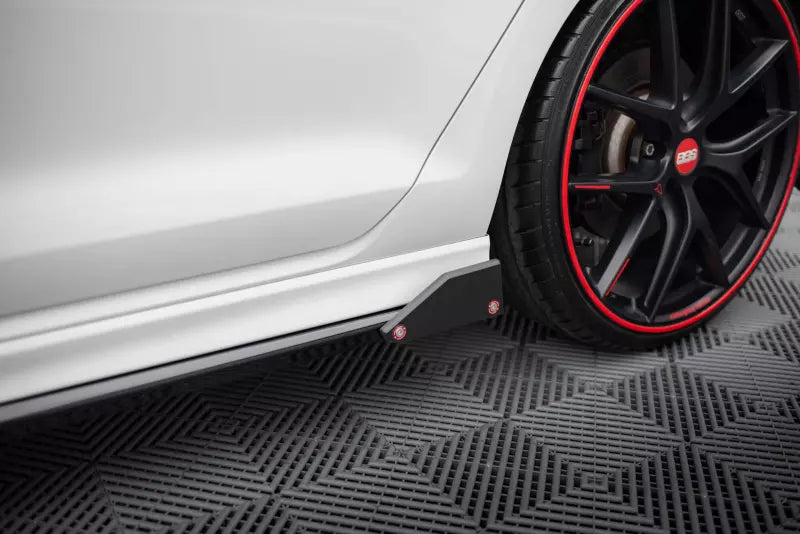 Maxton Design Seitenschweller (Paar) für VW Golf 7 R Hochglanz schwarz – Ansicht 4
