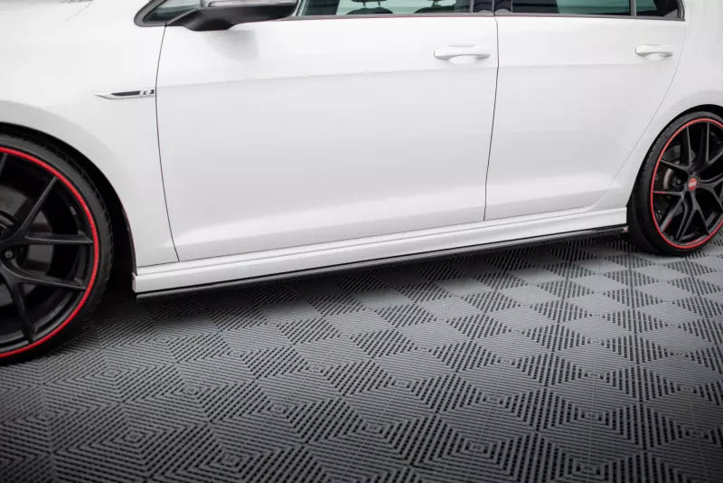 Maxton Design Seitenschweller (Paar) für VW Golf 7 R Hochglanz schwarz – Ansicht 1