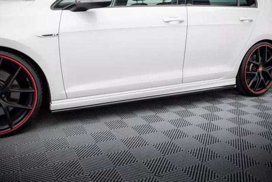 Maxton Design Seitenschweller (Paar) für VW Golf 7 R Hochglanz schwarz – Ansicht 1