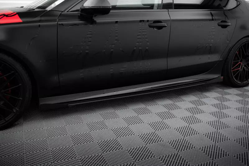 Maxton Design Street Pro Diffusor Flaps für Audi A7 S-Line C7 Hochglanz schwarz – Ansicht 4