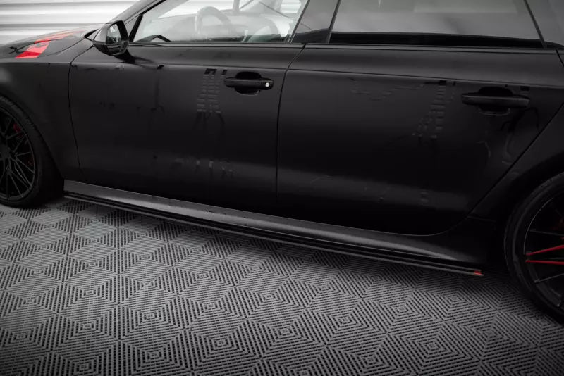 Maxton Design Street Pro Seitenschweller (Paar) für Audi A7 S-Line C7 schwarz matt – Ansicht 3