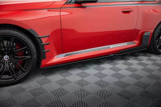 Maxton Design Seitenschweller (Paar) für BMW M2 G87 Hochglanz schwarz – Ansicht 1