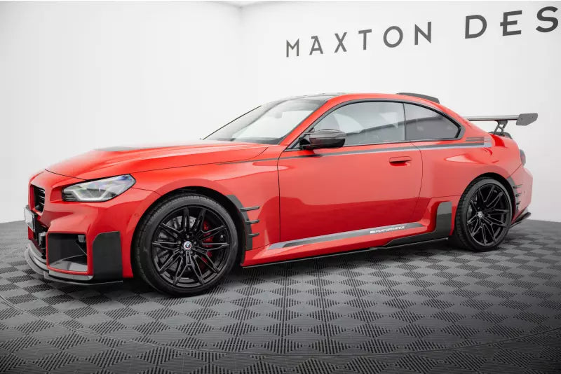 Maxton Design Seitenschweller (Paar) für BMW M2 G87 Hochglanz schwarz – Ansicht 3