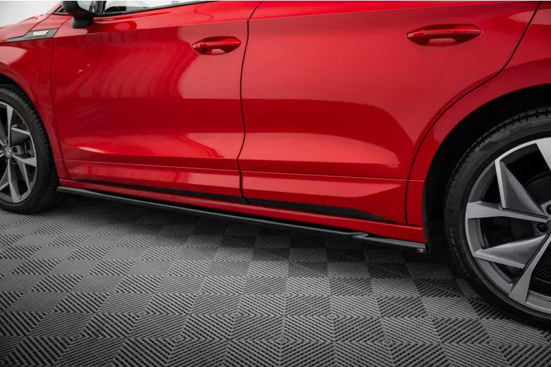 Maxton Design Seitenschweller (Paar) für Skoda Enyaq Coupe iV Hochglanz schwarz – Ansicht 3