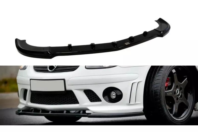 B-Ware Maxton Design Frontlippe für Mercedes SLK R170 für AMG 204 Stoßstange schwarz matt – Ansicht 1