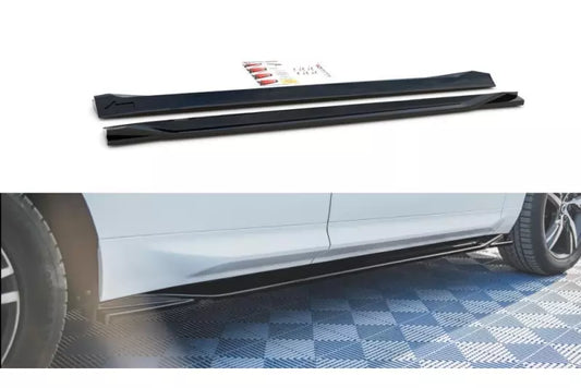 B-Ware Maxton Design Seitenschweller (Paar) für Volvo XC60 II R-Design 2017-2021 Hochglanz schwarz – Ansicht 1