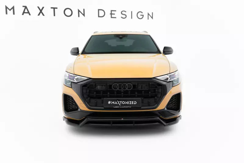 Maxton Design Frontlippe für Audi Q8 Mk1 Facelift Hochglanz schwarz – Ansicht 2
