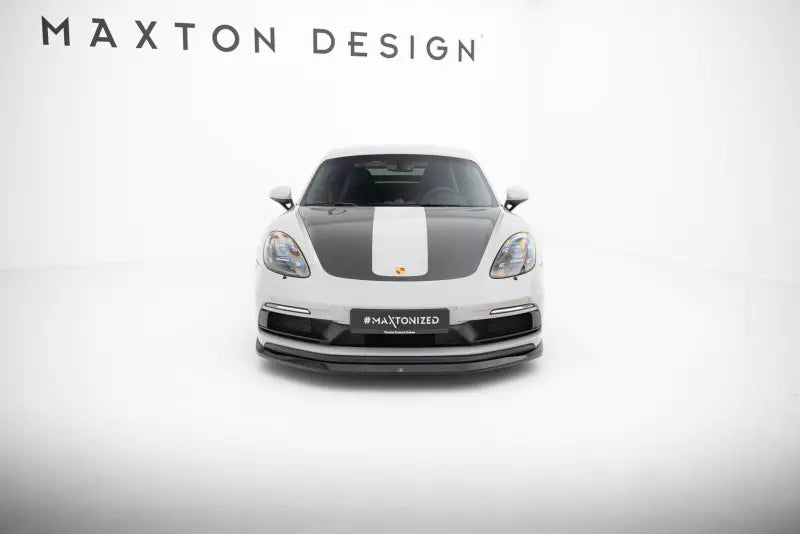 Maxton Design Frontlippe für Porsche 718 Cayman GTS 982c Hochglanz schwarz – Ansicht 2