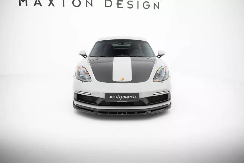 Maxton Design Frontlippe für Porsche 718 Cayman GTS 982c Hochglanz schwarz – Ansicht 2