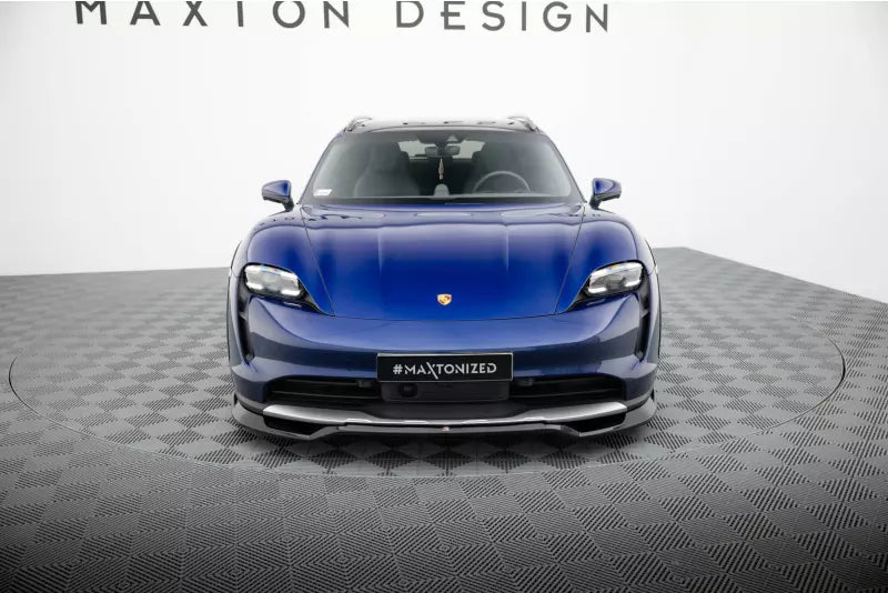 Maxton Design Frontlippe für Porsche Taycan Cross Turismo 4S Hochglanz schwarz – Ansicht 2