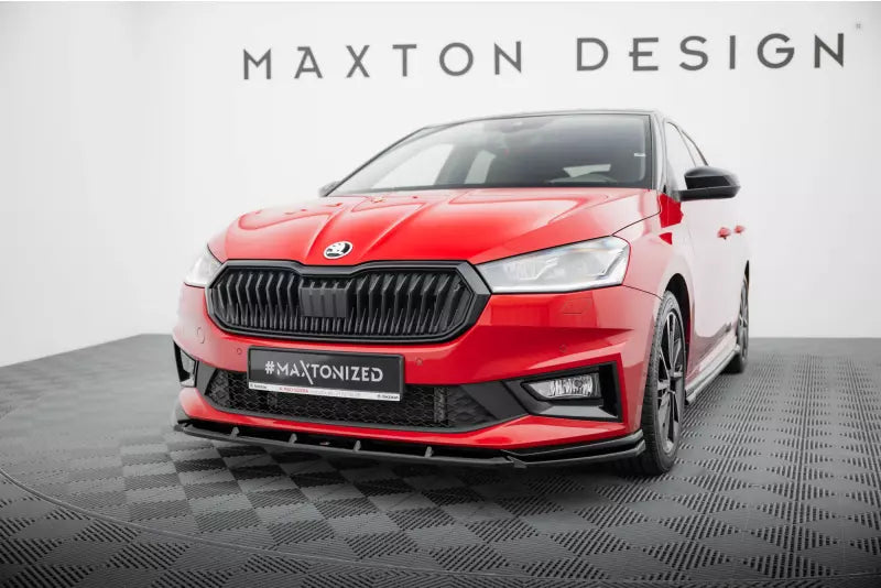 Maxton Design Frontlippe für Skoda Fabia Monte Carlo Mk4 Hochglanz schwarz – Ansicht 1