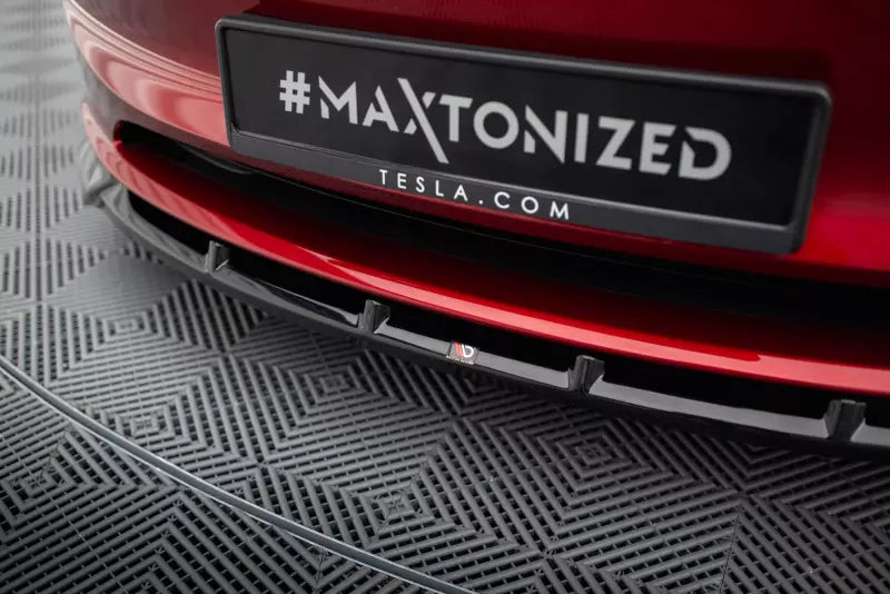 Maxton Design Frontlippe für Tesla Model 3 Project Highland Facelift Hochglanz schwarz – Ansicht 3