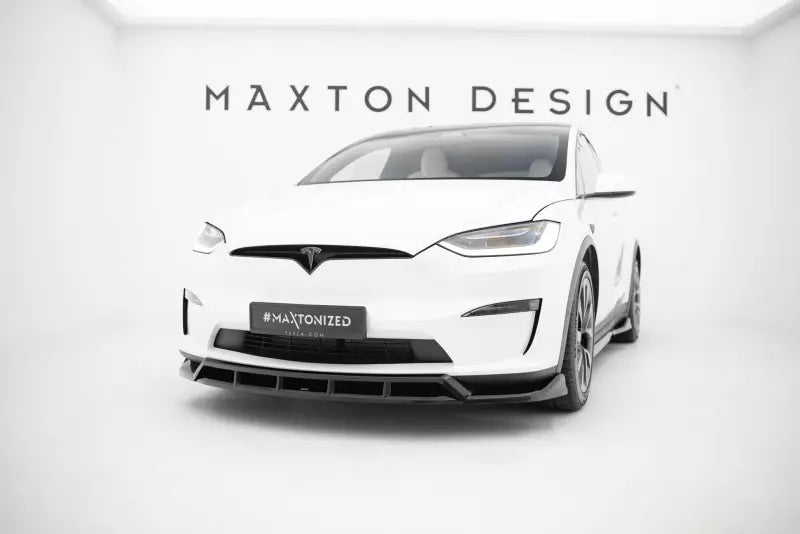 Maxton Design Frontlippe für Tesla Model X Mk1 Facelift Hochglanz schwarz – Ansicht 1