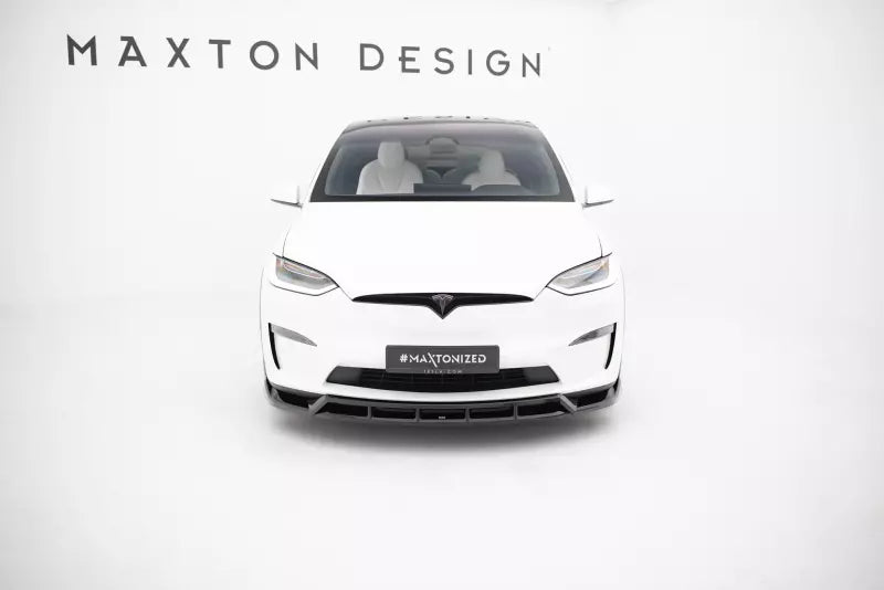 Maxton Design Frontlippe für Tesla Model X Mk1 Facelift Hochglanz schwarz – Ansicht 2