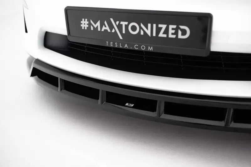 Maxton Design Frontlippe für Tesla Model X Mk1 Facelift Hochglanz schwarz – Ansicht 3