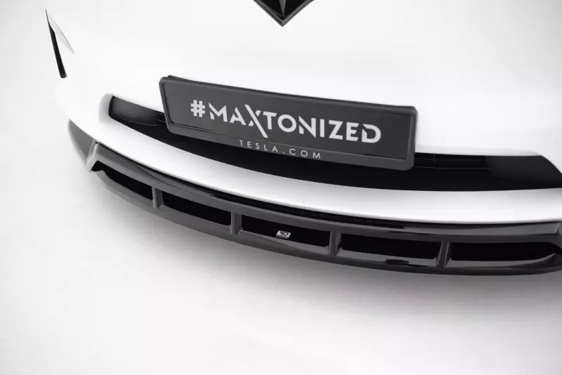 Maxton Design Frontlippe für Tesla Model X Mk1 Facelift Hochglanz schwarz – Ansicht 4