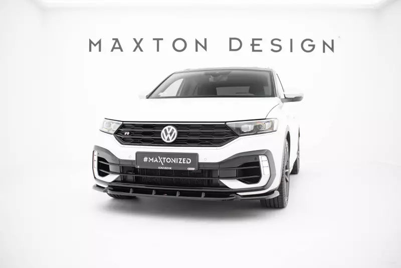 Maxton Design Frontlippe für VW T-Roc R Mk1 Hochglanz schwarz – Ansicht 1