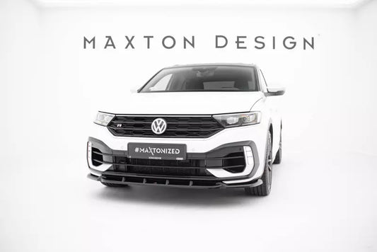Maxton Design Frontlippe für VW T-Roc R Mk1 Hochglanz schwarz – Ansicht 1