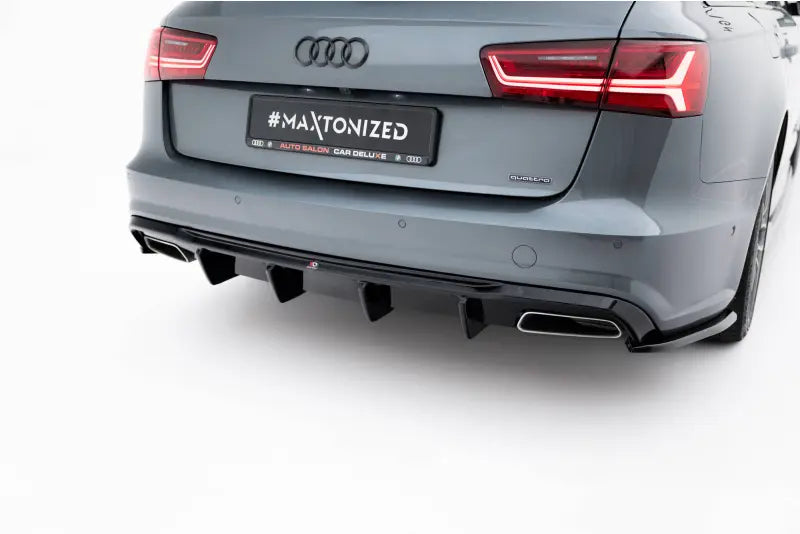 Maxton Design Heckdiffusor V.2 für Audi A6 / S6 / A6 S-Line Limousine / Avant C7 Facelift Hochglanz schwarz – Ansicht 1