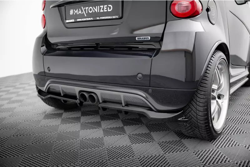 Maxton Design Heckdiffusor für Brabus Smart Fortwo C451 Facelift Hochglanz schwarz – Ansicht 1