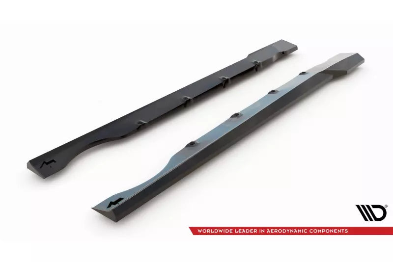Maxton Design Seitenschweller (Paar) für Brabus Smart Fortwo C451 Facelift Hochglanz schwarz – Ansicht 4