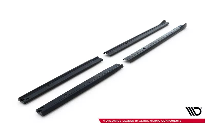 Maxton Design Seitenschweller (Paar) für Ford Transit / Tourneo Custom L2 Mk2 Hochglanz schwarz – Ansicht 4