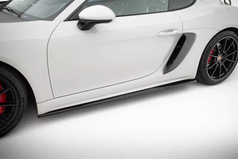 Maxton Design Seitenschweller (Paar) für Porsche 718 Cayman GTS 982c Hochglanz schwarz – Ansicht 1