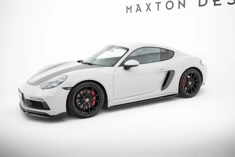 Maxton Design Seitenschweller (Paar) für Porsche 718 Cayman GTS 982c Hochglanz schwarz – Ansicht 2