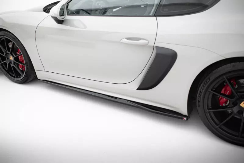 Maxton Design Seitenschweller (Paar) für Porsche 718 Cayman GTS 982c Hochglanz schwarz – Ansicht 3