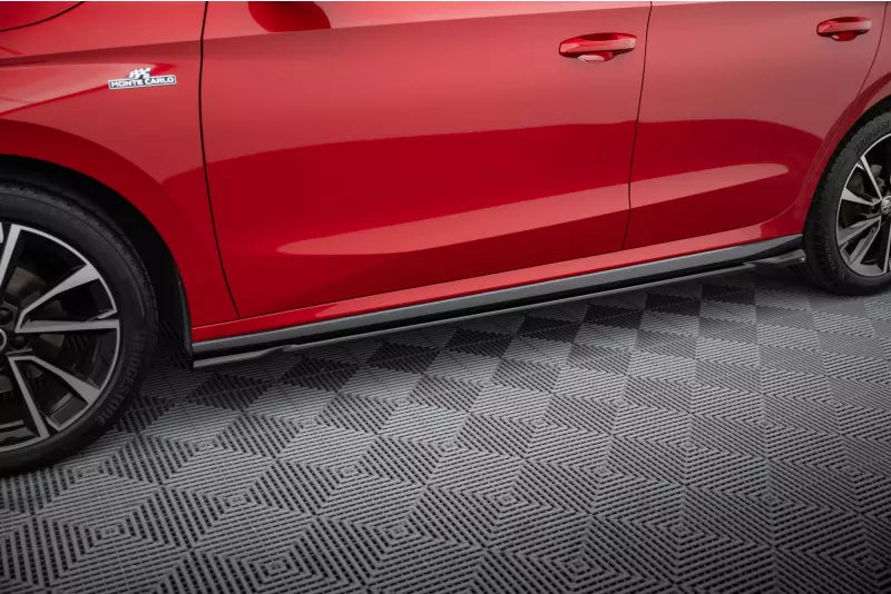 Maxton Design Seitenschweller (Paar) für Skoda Fabia Monte Carlo Mk4 Hochglanz schwarz – Ansicht 1