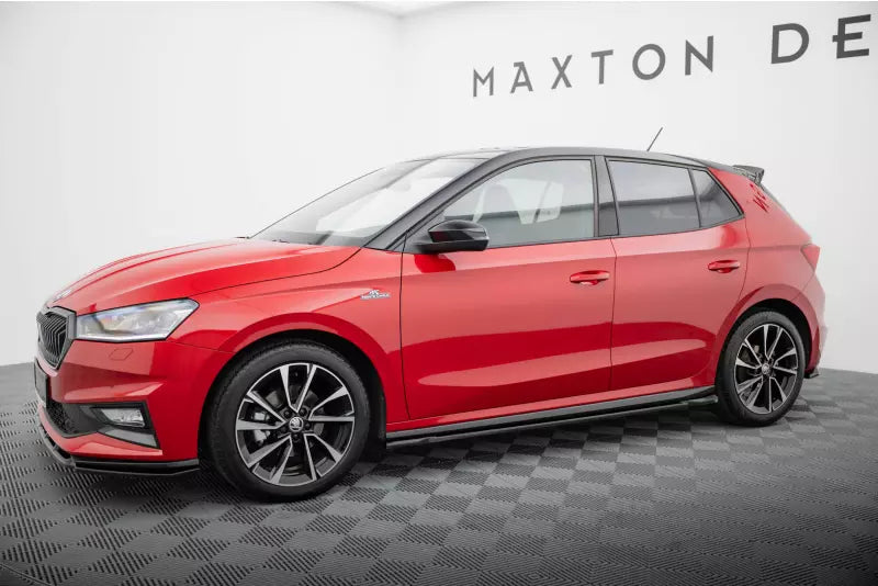 Maxton Design Seitenschweller (Paar) für Skoda Fabia Monte Carlo Mk4 Hochglanz schwarz – Ansicht 2