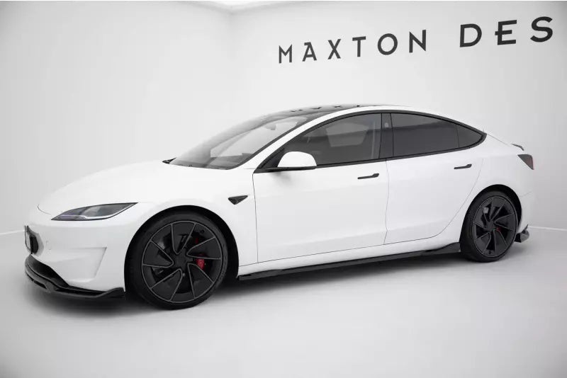 Maxton Design Seitenschweller (Paar) für Tesla Model 3 Project Highland Facelift Hochglanz schwarz – Ansicht 2
