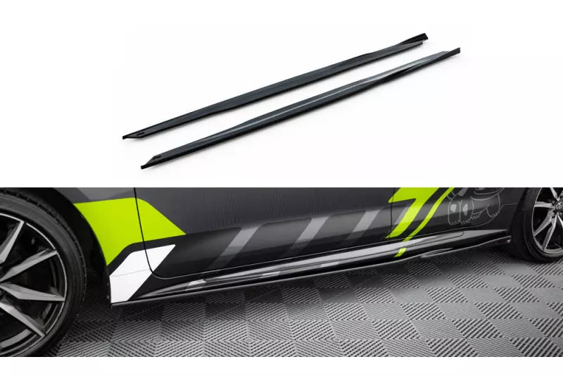 Maxton Design Seitenschweller (Paar) für Toyota Corolla GR Sport Touring Sports XII Hochglanz schwarz – Ansicht 1