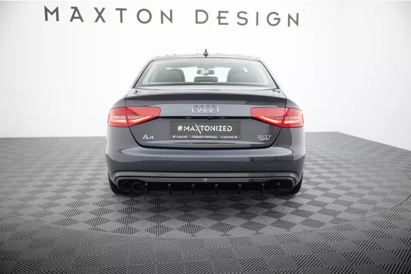 Maxton Design Heckdiffusor für Audi A4 Limousine / Avant B8 Facelift Hochglanz schwarz – Ansicht 1