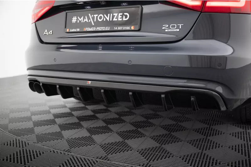 Maxton Design Heckdiffusor für Audi A4 Limousine / Avant B8 Facelift Hochglanz schwarz – Ansicht 4