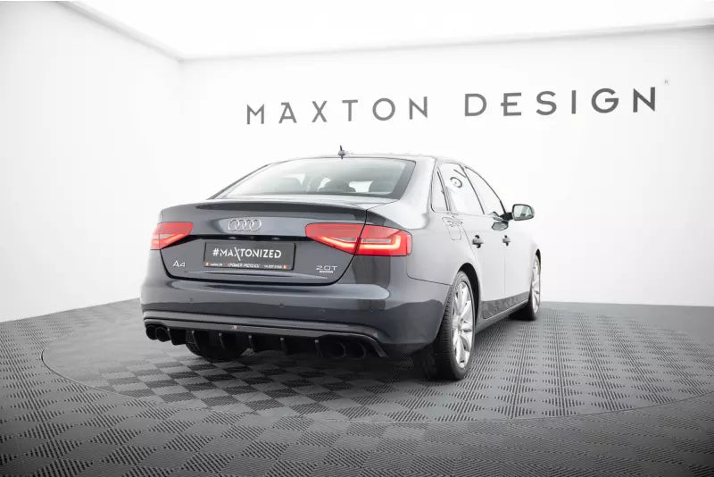 Maxton Design Heckdiffusor für Audi A4 Limousine / Avant B8 Facelift Hochglanz schwarz – Ansicht 1