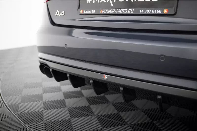 Maxton Design Heckdiffusor für Audi A4 Limousine / Avant B8 Facelift Hochglanz schwarz – Ansicht 2