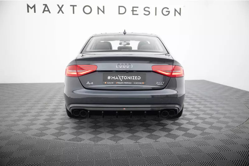 Maxton Design Heckdiffusor für Audi A4 Limousine / Avant B8 Facelift Hochglanz schwarz – Ansicht 3