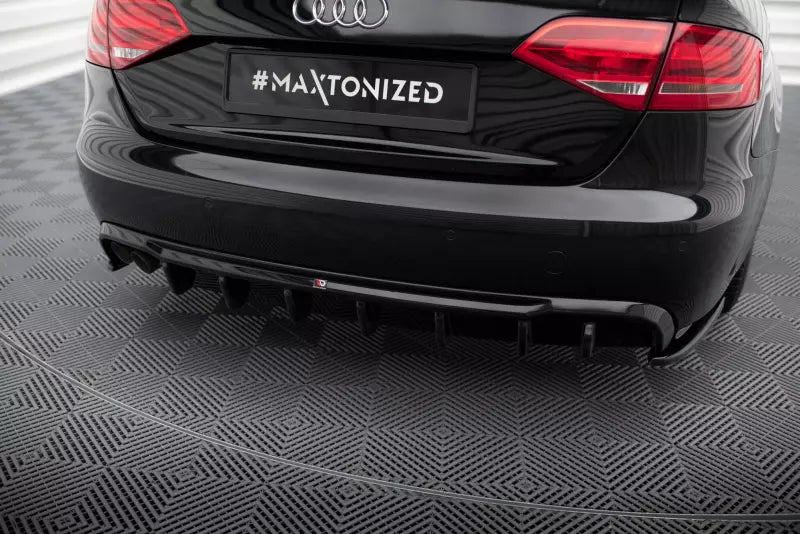 Maxton Design Heckdiffusor für Audi A4 B8 Limousine / Avant (2007-2011) Hochglanz schwarz – Ansicht 1