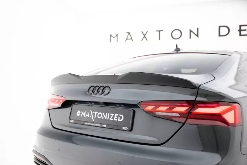 Maxton Design Heckspoiler 3D für Audi A5 Sportback F5 Hochglanz schwarz – Ansicht 1