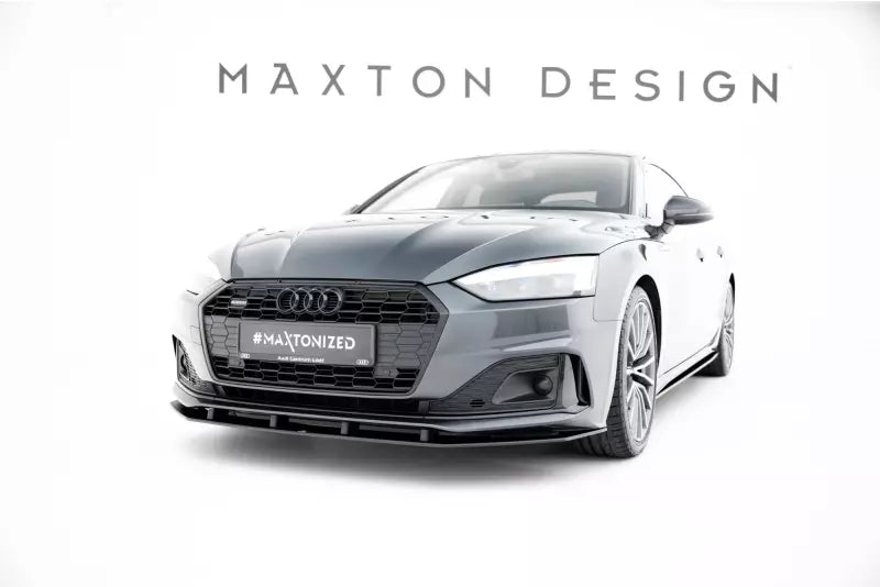 Maxton Design Street Pro Frontlippe für Audi A5 F5 Facelift schwarz – Ansicht 1