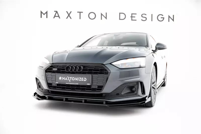 Maxton Design Street Pro Frontlippe für für Audi A5 F5 Facelift Hochglanz schwarz – Ansicht 1