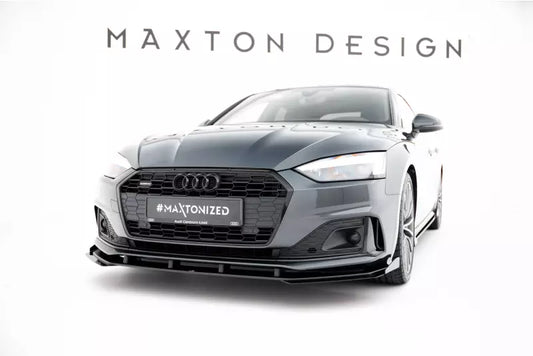 Maxton Design Street Pro Frontlippe für für Audi A5 F5 Facelift Hochglanz schwarz – Ansicht 1