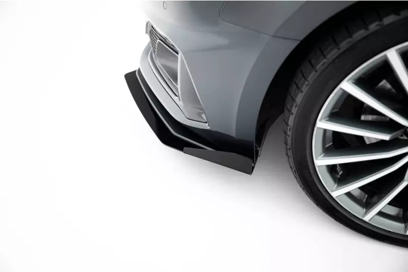 Maxton Design Street Pro Frontlippen Flaps für Audi A5 F5 Facelift Hochglanz schwarz – Ansicht 2